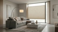 Stores alvéolaires en tissu cellulaire, stores de plafond pliables intégrés avec protection UV, polyester écologique, design moderne