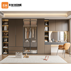 High End Modern Design <strong>Large</strong> Melamine Eco-Friendly Easy Assembly Walk-in Built-in Bedroom Furniture <strong>Wardrobe</strong> for Hotel Apartment - Product Image 2