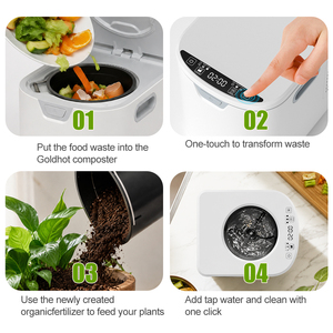 Broyeur de déchets alimentaires certifié CE, composteur de cuisine intelligent, machine de compostage automatique des déchets de cuisine, composteur alimentaire - Product Image 3