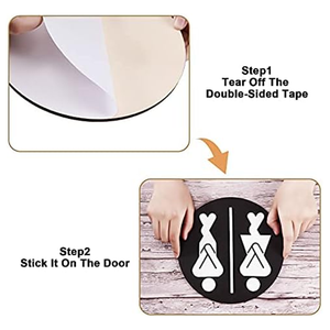 Placa <span class=keywords><strong>de</strong></span> advertencia <span class=keywords><strong>de</strong></span> género <span class=keywords><strong>de</strong></span> diseño moderno, letreros <span class=keywords><strong>de</strong></span> baño, letrero <span class=keywords><strong>de</strong></span> baño para hombres y mujeres con cinta fuerte duradera <span class=keywords><strong>de</strong></span> doble cara - Product Image 2