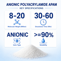 Polyacrylamide Anionique (APAM) en Poudre Blanche pour le Traitement des Eaux Usées – Fournisseur Direct Usine