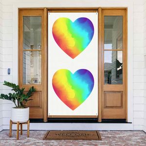 Copertura per Porta con Bandiera dell'Orgoglio, 'Ogni Uno è Benvenuto <span class=keywords><strong>Qui</strong></span>', Striscione per la Giornata dell'Orgoglio Gay, Parata Mensile, Bandiere Arcobaleno Personalizzabili - Product Image 5