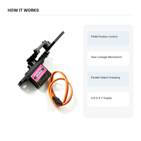 Servomoteur à engrenages métalliques MG90, pince robotique PWM, griffe mécanique pour bras robotique Arduino, projets STEM de préhension et de placement