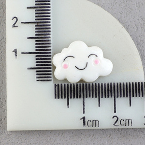 Cabochons en résine de style kawaii de bonne qualité, sourire, soleil, nuage, dos plat pour coque de téléphone portable - Product Image 4