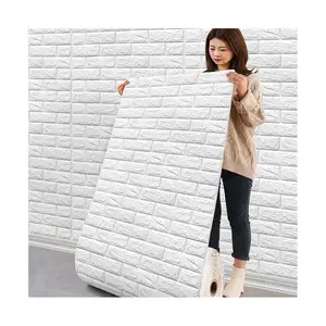 Halong Luxury kitchen vinyl self adhesive pvc 3d foam bricks peel and stick wallpapers/wall coating for 3d home decoration