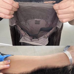 Pelucas de <span class=keywords><strong>Cabello</strong></span> Humano con Cierre de Encaje HD 6x6, <span class=keywords><strong>Cabello</strong></span> Vietnamita 100% Natural, Sin Pegamento, <span class=keywords><strong>Ondulado</strong></span>, Frontal Completo, Pre-Desplumado para Mujer - Product Image 6