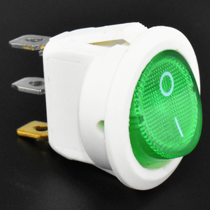 Kcd1-W/G Trắng + Xanh chiếu sáng Rocker chuyển LED tròn/vòng chuyển đổi 12V 10A - Product Image 6