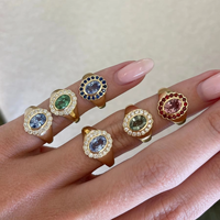 Bague Vintage en Argent S925 avec Pierre Précieuse, Bague de Pinky pour Femme, Saphir Rose Ovale, Bague Halo Plaqué Or, Bague Chevalière à Grappe de Diamants, Bijoux Fins