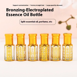 3ML nueva elegante botella de vidrio de Perfume bronceado octogonal 100 Uds Dubai esencia aceite serigrafía elegante para diseño de bola - Product Image 4