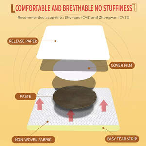 下痢止め伝統的な漢方薬理論に基づく水圧パッチ中国の石膏は下痢の症状を和らげます - Product Image 4
