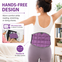 Compresse de gel réutilisable chaude et froide pour le bas du dos et les lombaires, enveloppement de compression pour la taille, compatible congélateur et micro-ondes