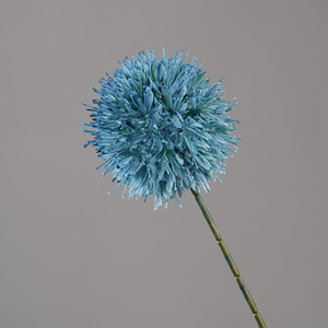 ดอกไม้ประดิษฐ์กิ่งเดี่ยวทรงลูกบอล วัสดุพีวีซี สีฟ้า สีเขียว สีชมพู สีแดง สีม่วง สำหรับตกแต่งงานแต่งงาน ตกแต่งโต๊ะ - Product Image 4