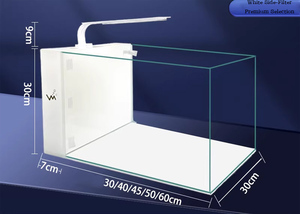 Nouvel <span class=keywords><strong>aquarium</strong></span> compact pour salon avec filtre latéral, verre ultra-transparent et système de circulation automatique - Product Image 3
