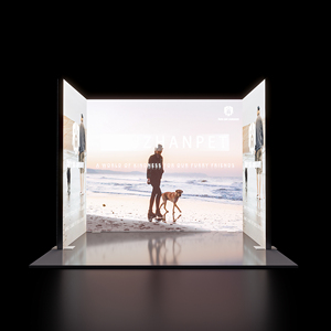 Chất lượng cao nhanh chóng Xây Dựng Thương mại di động hiển thị Booth ánh sáng Hộp nền triển lãm Booth LED Booth - Product Image 6