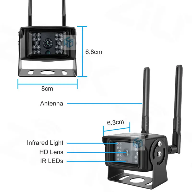 1080P Hd 2mp 5mp Nachtzicht In-Voertuig Surveillance Ip66 Sim Kaart 3G 4G Draadloze Ip Auto Camera Voor Vrachtwagenbus