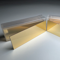Gold Plated K9 Fused Silica Optical Glass Microscope Slide Custom Light Transmittance