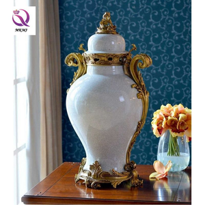 Grand et luxueux pot général en porcelaine bleue et blanche pour salon décoration de la maison pot de gingembre <span class=keywords><strong>vase</strong></span> décoratif - Product Image 4