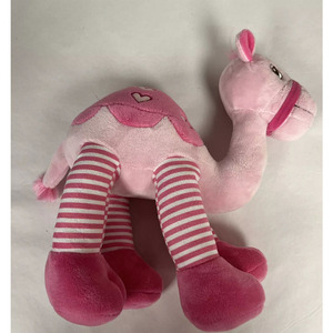 7349 Adorabile Peluche Cammello Rosa con Grandi Occhi, Giocattolo Imbottito, Regalo di Compleanno e Capodanno per Bambine, Cammello di Peluche in Piedi - Product Image 3
