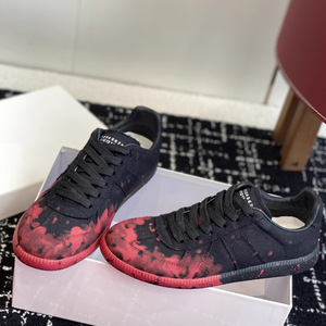 <span class=keywords><strong>Chaussures</strong></span> de skate classiques rétro polyvalentes en cuir véritable pour couple, respirantes, avec motif graffiti et éclaboussures d'encre - Product Image 5