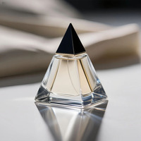 Nuevas Botellas de Perfume de Vidrio Transparente Vacías Personalizadas de 30ml 50ml 100ml Triangulares con Pulverizador