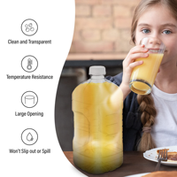 Botella Transparente para Bebidas, Libre de BPA, Personalizable, Botella de Plástico Vacía para Mascotas, para Agua Mineral