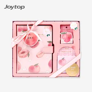 Joytop 4193 Großhandel Peach Paradise Notebook Washi Tape Haft notiz Mädchen Pink Boxed Planner Nettes Briefpapier Geschenkset