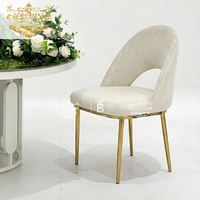 Chaises de mariage modernes en acier inoxydable en gros pour événements de banquet d'hôtel