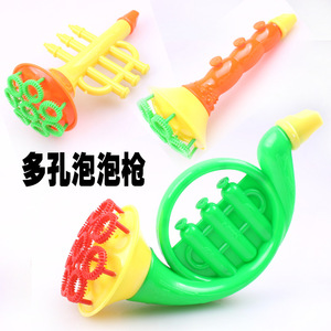 Pistola de burbujas musical, varita de trompeta y saxofón, solución de burbujas de plástico de 15x8cm para niños de 5 a 7 años, juguete unisex - Product Image 2