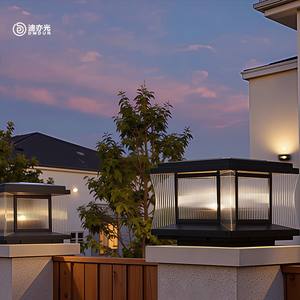 <b>Outdoor</b> Solar Pillar <b>Lamp</b> Modern Minimalist <b>Wall</b> Pillar <b>Lamp</b> Villa Door Garden <b>Lamp</b> New Chinese Pillar <b>Lamp</b> - Product Image 3