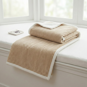 Manta de Franela Ultra Suave con Tacto de Terciopelo y Diseño Acanalado |   Felpa Suave como una Nube para Huéspedes de Hotel |   Comodidad de Alto Nivel |   Muestra Disponible - Product Image 1