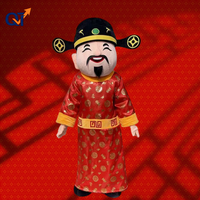 QUTENG Vêtements pour événements culturels traditionnels, Logo personnalisé, Spectacle sur scène, Événement commercial, Costume de défilé, Dieu de la Richesse, Dieu de la Fortune