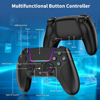Controlador de Juego Inalámbrico SZ-5008B BT para P5, PC, IOS, con Giroscopio de Seis Ejes, Iluminación RGB, Gamepad con Conector de Audio Estéreo de 3.5mm y 1500mAh