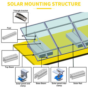 Supports photovoltaïques perforés à trois côtés galvanisés à chaud pour panneaux solaires à bonne dissipation thermique avec plateaux de câbles - Product Image 4