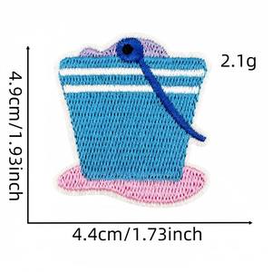 Bonita herramienta de transporte público de dibujos animados, tema de vehículo de tráfico, <span class=keywords><strong>parches</strong></span> de fieltro bordados para niños, bolsa de ropa, sombrero - Product Image 5