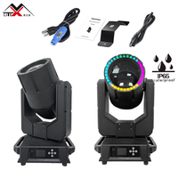 Projecteur mobile RGBW E27 IP65 étanche 380W avec anneau LED pour éclairage de scène, contrôle DMX512