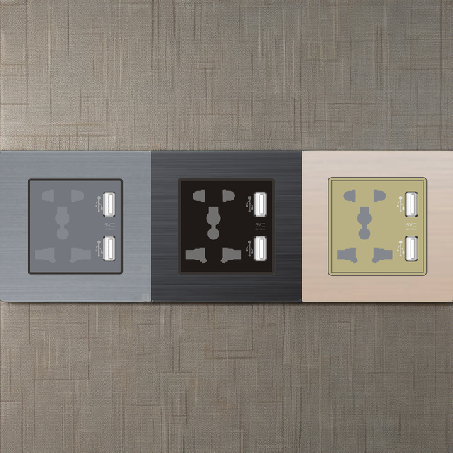 High Quality Electrical Socket with Switch Universal USB Wall Outlet
