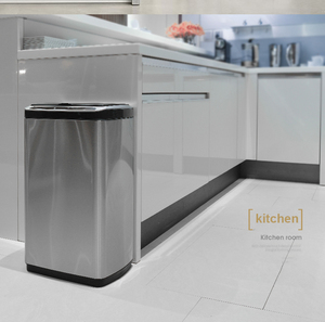 30L Thép Không Gỉ Thùng Rác Có Thể Dễ Thương Thiết Kế Tự Động Thông Minh Chất Thải Bin Tay Miễn Phí Điện Tử Bìa Cho Phòng Tắm Công Cộng Sử Dụng - Product Image 2