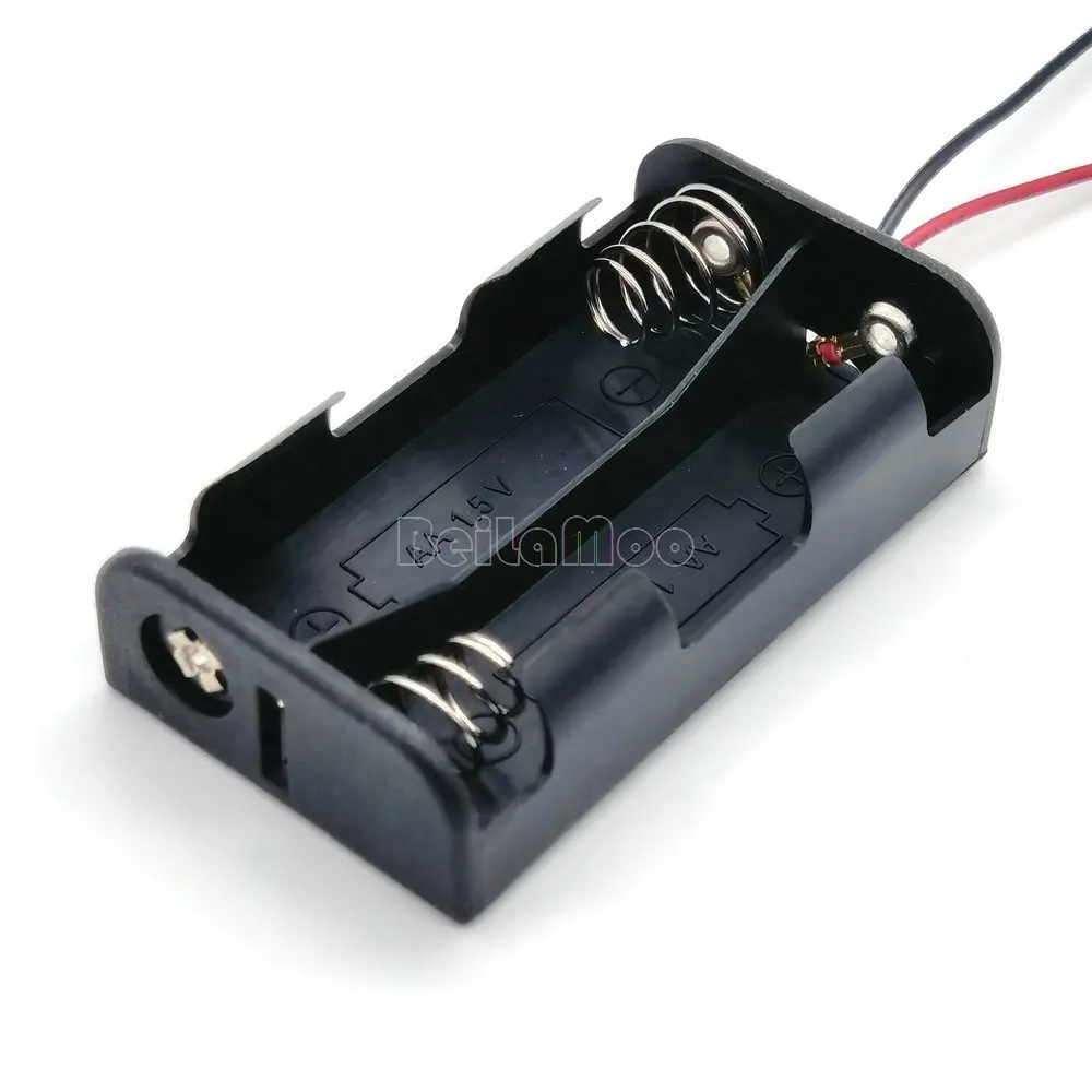 BLM Two AA battery holder with wire leads 150mm UM3*2 14500 battery case