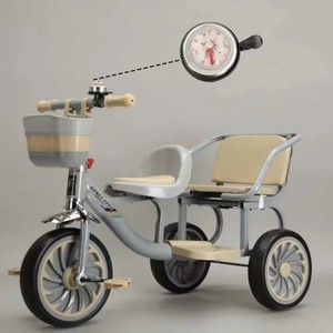 Triciclo per Bambini con Sedile Posteriore per Gemelli Fratelli Sorelle Giocano Insieme Manubrio Regolabile in Altezza - Product Image 4