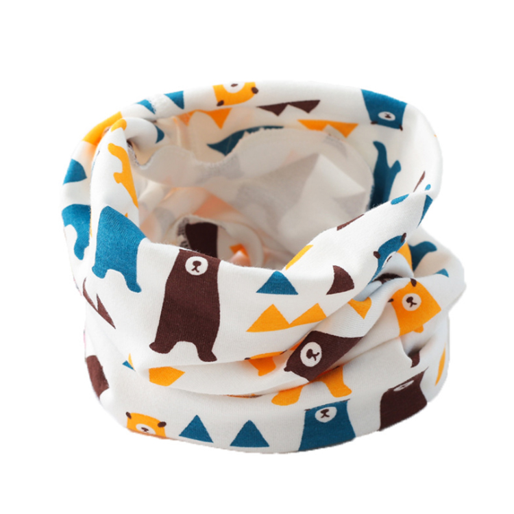 2020 Новый хлопковый шарф с мультяшным принтом детский ветрозащитный шарф