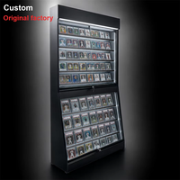 Vitrine d'exposition de cartes à collectionner à face unique TGC Store avec éclairage LED, fabrication sur mesure, vitrine en acrylique pour cartes de sport et de baseball classées
