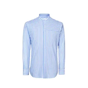 <span class=keywords><strong>Chemise</strong></span> Homme Rayée à <span class=keywords><strong>Col</strong></span> Mandarin Tendance 2024 – Tissu Mixte – Vente <span class=keywords><strong>en</strong></span> Gros Usine ODM/OEM - Product Image 1
