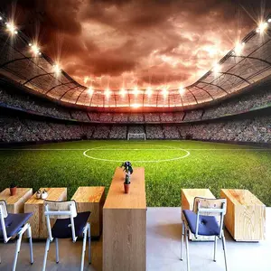 Football World Cup Wallpaper Stadium Theme Private Room Wallpaper Bar Ktv Hotel Wall Cloth Entertainment Venue Mural