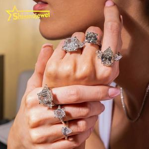 Bague de fiançailles personnalisée en or blanc 5ct taille coussin 10k 14k 18k VS DEF couleur IGI certifiée en diamant cultivé en laboratoire - Product Image 6