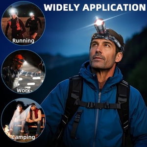 Lampe frontale portable 30W LED rechargeable par USB, 5 modes d'éclairage, étanche, pour la pêche et le camping - Product Image 4