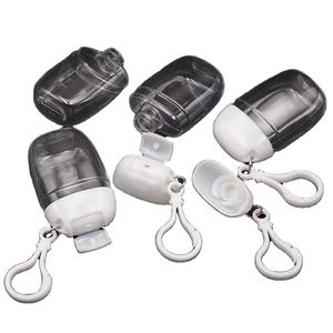 Offre Spéciale – Flacon à crochet <span class=keywords><strong>de</strong></span> 30 ml pour cosmétiques liquides, emballage <span class=keywords><strong>de</strong></span> lotion corporelle, mini-flacon vide en PET transparent avec porte-clés - Product Image 4