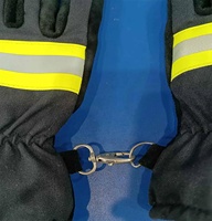 Gants de sauvetage JJZXXF - Interventions en cas d'incendie et de sauvetage - Cuir et tissu aramide - Imperméables - Anti-chaleur - Certifiés EN659