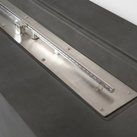 Table de foyer rectangulaire au propane/gaz naturel Mgo 60 cm avec chauffage de 60 000 BTU pour le chauffage extérieur