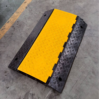 Protector de Cables de Goma Leahua Negro y Amarillo 900*600*110mm, Canal de 90x75mm, Reductor de Velocidad para Seguridad Vial