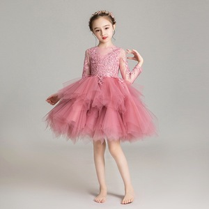 Robes de princesse maxi sans manches superposées en dentelle pour mariage, cérémonie, fête d'anniversaire, pour filles, écologiques, respirantes, blanches et roses - Product Image 5